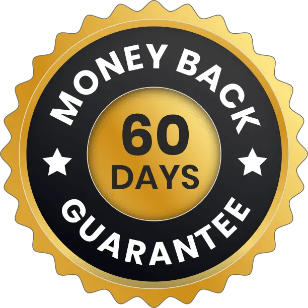 AquaFit 60-day 100% money-back guarantee seal